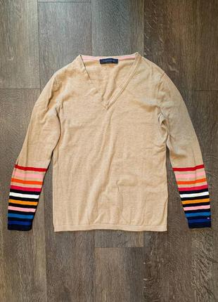 Красивий, бавовняний светр tommy hilfiger, розмір l.