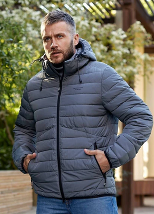 Куртка чоловіча одонепроникна стьобана євро зима біо пух rin23...
