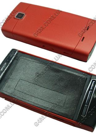 Корпус для Nokia 5250 червоний з клавіатурою, висока якість