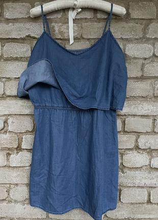 Легкое джинсовое мини платье сарафан Размер L Old Navy