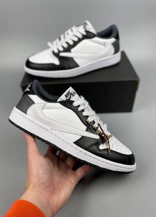 Чоловічі кросівки Nike Air Jordan 1 Low x Travis Scott black whit