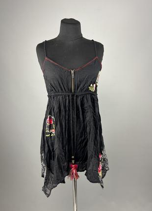 Сукня чорна коротка KappAhl, бавовняна, India, Розмір 38 (S), ...