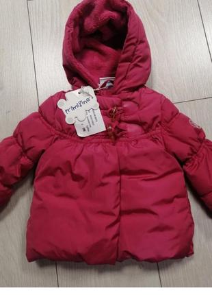 Куртка на девочку 9 месяцев, утепленная, итальянского бренда p...