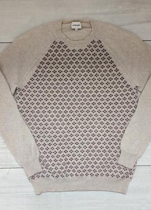 Бежевый мужской джемпер свитер из мягкой 100% шерсти оригинал ...