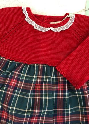 Дитяча сукня новорічна на 1-3міс, плаття для дівчинки