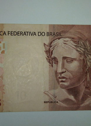 🇧🇷 Бразилия 10 R$ реалов 2010(201?) A-UNC