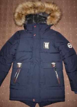 Зимова куртка парка розмір 32 ( 6-8 років)