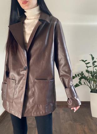 Пиджак жакет женский коричневый