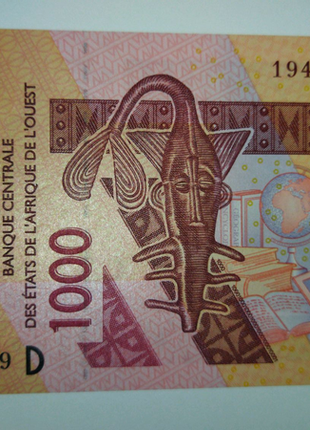 Западная Африка (ЗАЭВС) 1000 FCFA франков 2003 UNC