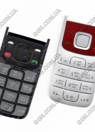 Клавіатура для Nokia 2720 fold червона, кирилиця, висока якість