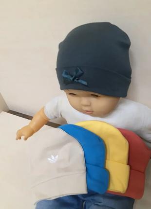 Ясельная Трикотажная шапочка для для новорожденных малышей роддом