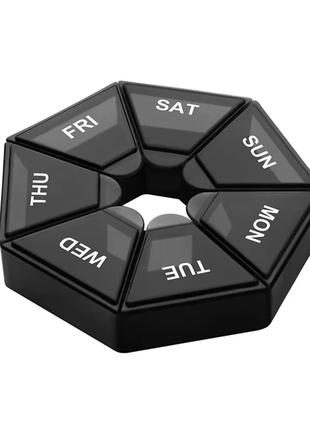 Таблетниця Semi 7Days Mini Pill Box, Black