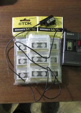 Аналоговый диктофон SONY M-88V оригинал + микрокассеты TDK MC-90
