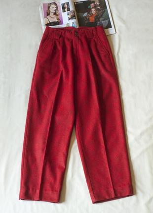 Красные шерстяные винтажные брюки женские diesel, размер s, м