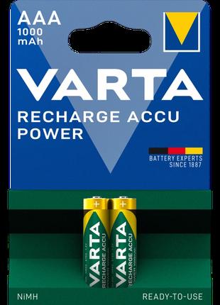 Аккумулятор VARTA RECHARGEABLE ACCU AAA 1000mAh BLI 2 NI-MH (R...