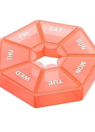 Таблетница Semi 7Days Mini Pill Box, Orange