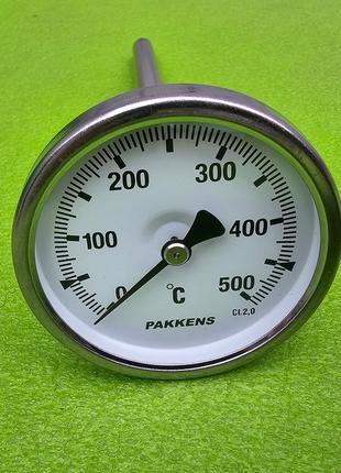 Термометр осьовий трубчатий PAKKENS Ø63мм / Tmax = 500°С / гіл...