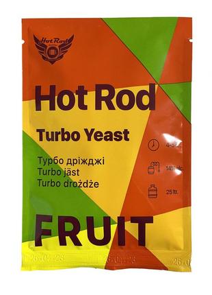 7 шт Спиртові турбо дріжджі Hot Rod Fruit на 25 л (60 г) для ф...