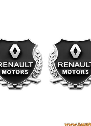 Авто значок Renault Motors наклейка на машину двери авто значк...