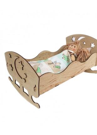 Деревянная кровать для куклы