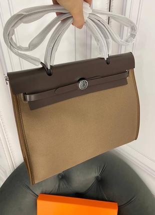 Сумка hermes herbag коричнева