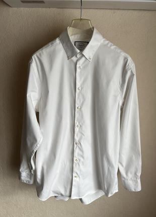 Белая мужская рубашка charles tyrwhitt р.50