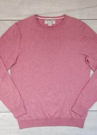Тонкий розовый мужской свитер из качественного коттона knitwea...