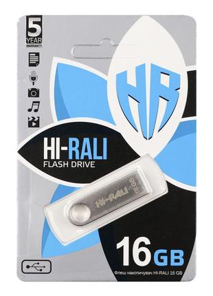 USB Flash Drive Hi-Rali Shuttle 16gb Колір Сталевий