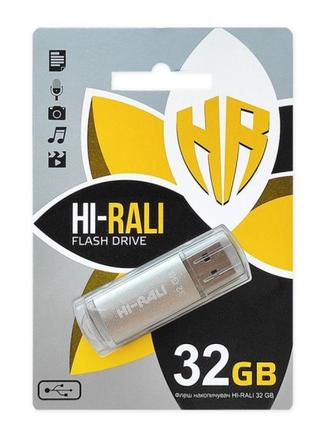 Накопичувач USB Flash Drive Hi-Rali Rocket 32 gb Колір Сталевий