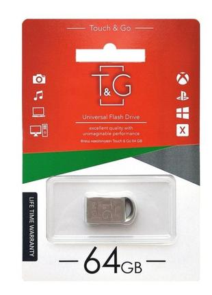 Накопитель USB Flash Drive T&G; 64gb Metal 107 Цвет Стальной
