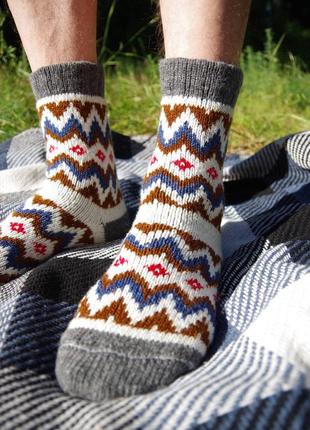 Мужские зимние носки из мериносовой шерсти, карпатские носки