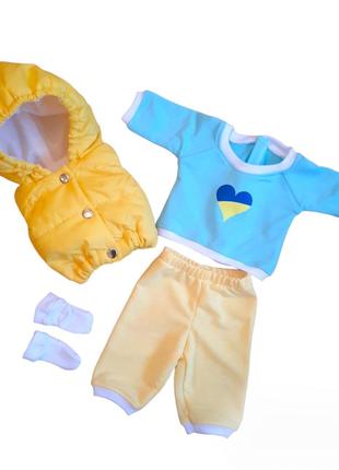 Одежда для куклы Беби Борн / Baby Born 40-43 см Набор желто - ...