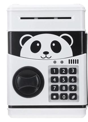 Електронний сейф скарбничка із кодовим замком панда panda