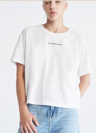 Женская футболка-бойфренд оверсайз Размер XS-S Calvin Klein Ор...
