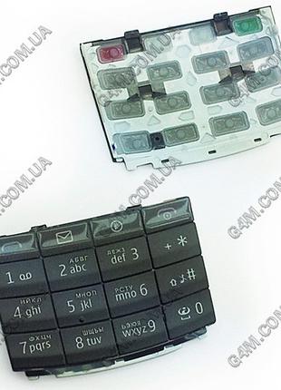 Клавіатура для Nokia X3-02 темно-сіра, кирилиця, висока якість