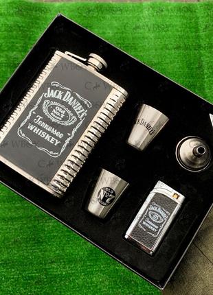Подарочный набор зажигалка/ фляга/ лейка/ рюмки Jack Daniel's