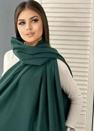 Женский зеленый шарф полупрозрачный /легкий шарфик платок пала...