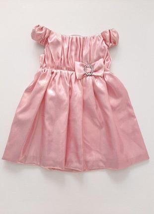 Платье нарядное розовое с переливом для девочки р.104-116 на 4...