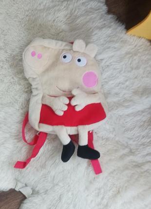 Детский рюкзак свинка пеппа, мягкая игрушка