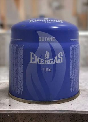 Газовый картридж для примуса Energas 190г, одноразовый газовый...