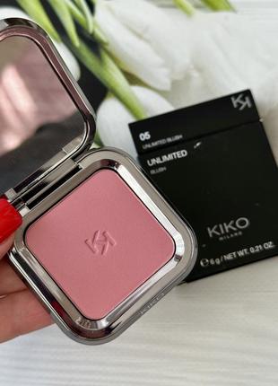 Стойкие пудровые румяна kiko milano unlimited blush 05