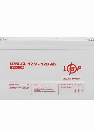 Аккумулятор гелевый 120 Ah (ампер-часов) LogicPower LPM-GL 12V