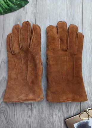 Перчатки из натурального замша кожи, кожаные перчатки, теплые ...