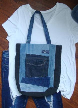 Джинсова сумка торби сумка з різної джинсової тканини