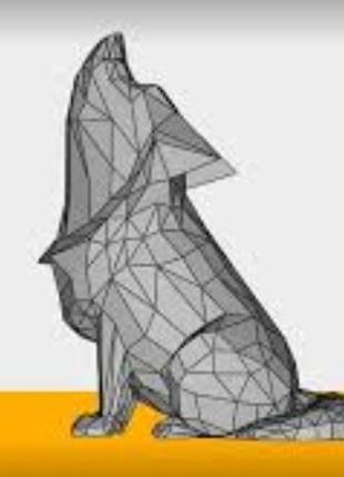 PaperKhan Конструктор из картона волк собака орігами papercraf...