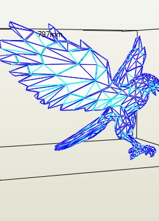 PaperKhan Конструктор из картона орел ястреб птица оригами pap...