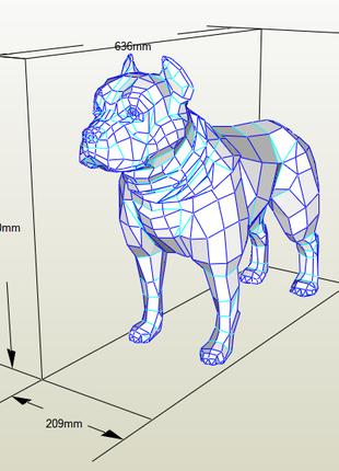 PaperKhan Конструктор из картона питбуль собака оригами paperc...