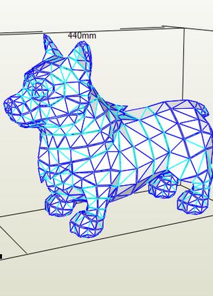 PaperKhan Конструктор из картона пес собака оригами papercraft...
