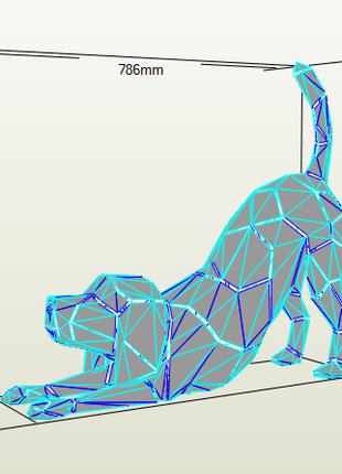 PaperKhan Конструктор из картона пес собака щенок оригами pape...