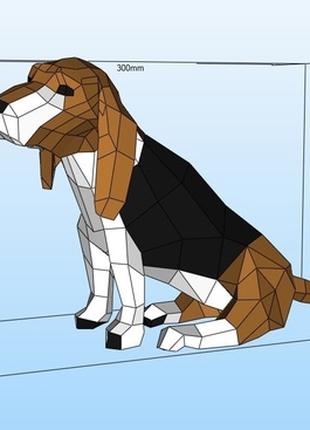 PaperKhan Конструктор из картона бигль собака пес оригами pape...